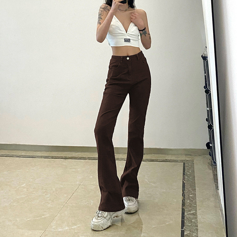 High-waisted Slim Slimming Hip Jeans Pants