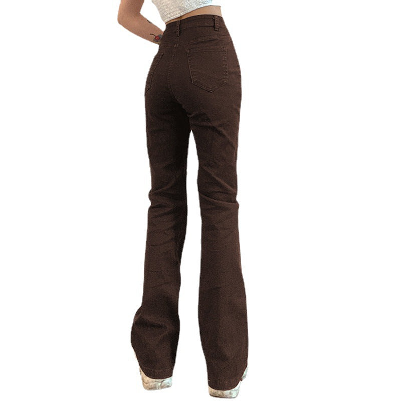 High-waisted Slim Slimming Hip Jeans Pants
