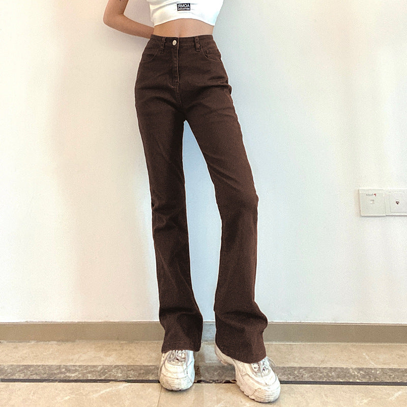 High-waisted Slim Slimming Hip Jeans Pants