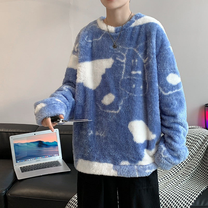 Plush Sweater Men's Loose Couple's Fleece sweater