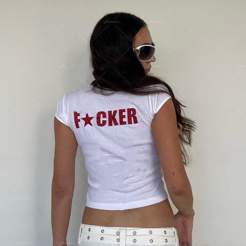 Summer Fashion Naked Short Sleeve Top