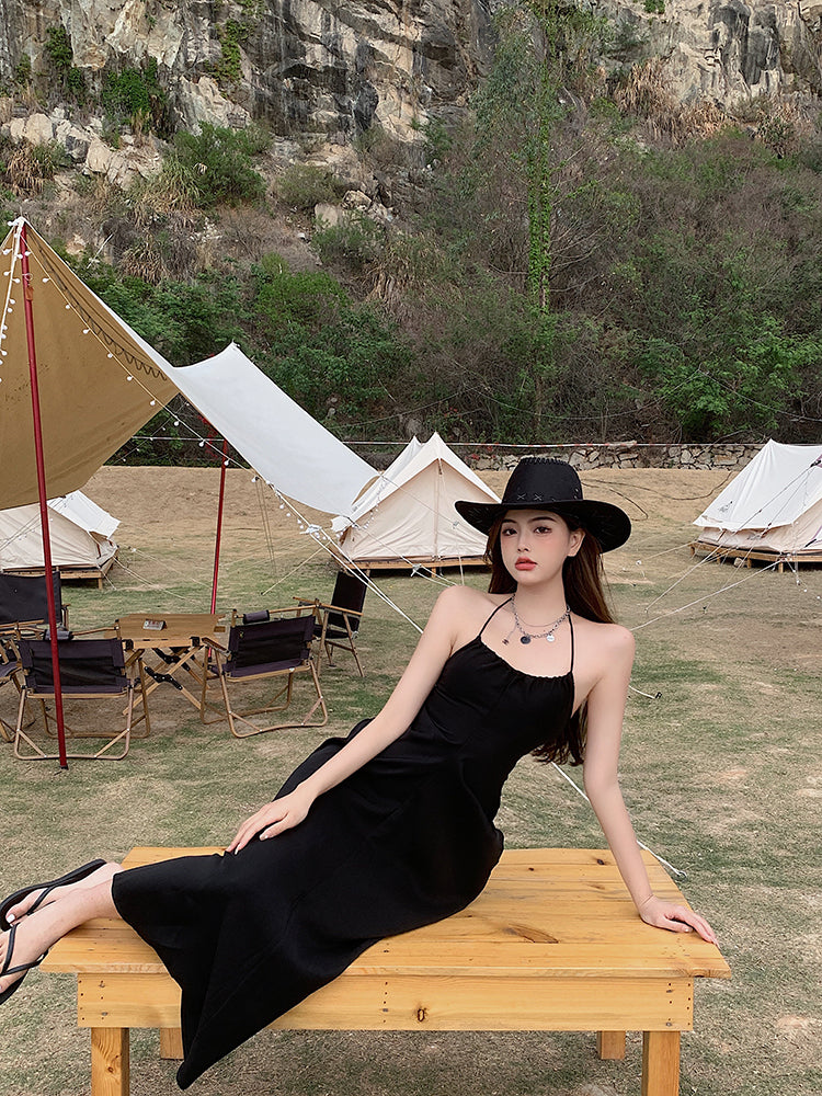 French Temperament Travel Long Seaside Holiday dress