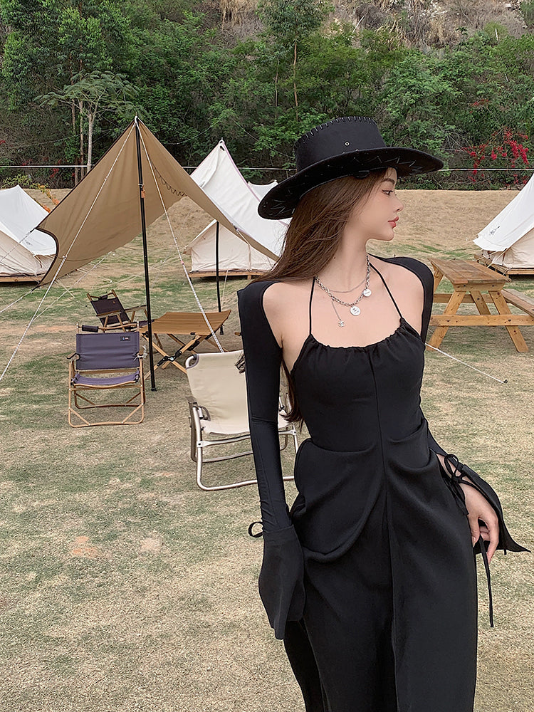 French Temperament Travel Long Seaside Holiday dress