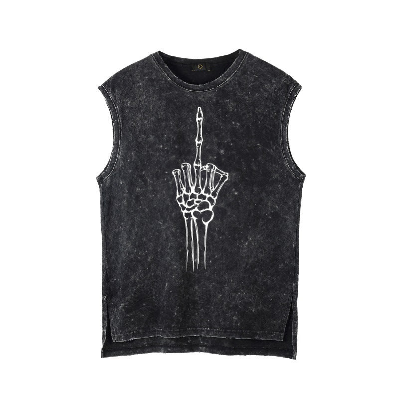 Summer New High Street INS Hip-hop Dark Black Top