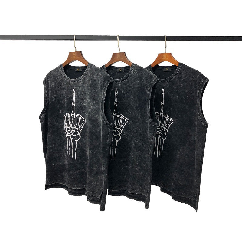 Summer New High Street INS Hip-hop Dark Black Top