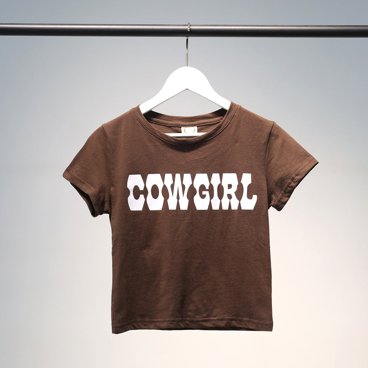 Vintage High Waist COWGIRL Letter Printed Cotton Top