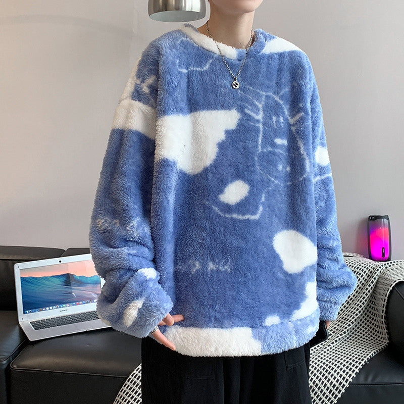 Plush Sweater Men's Loose Couple's Fleece sweater