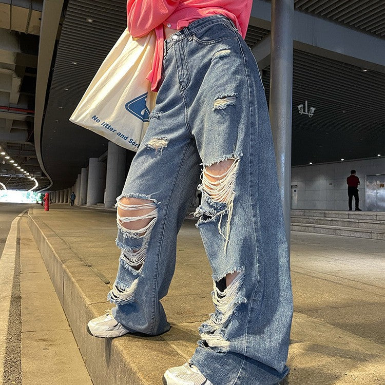 Slim Mopping Wide Leg Trousers Woman pants