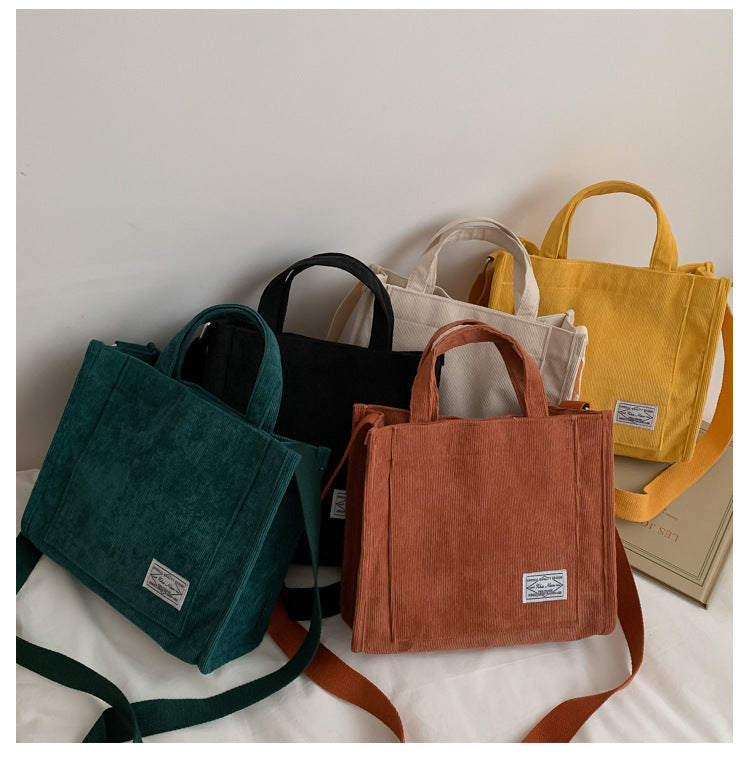 Corduroy small square Bag Fashion Handbag Shoulder Bag