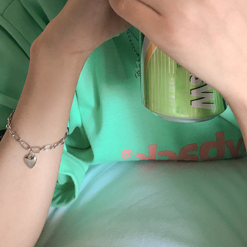Hip Hop Bracelet Female Ins Love Pendant Bracelet