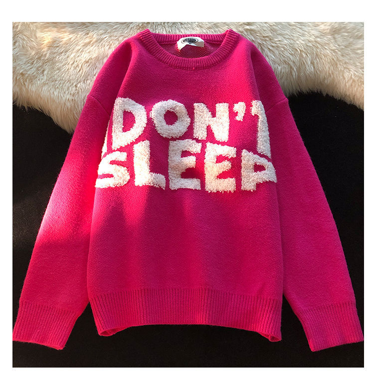 Lazy Style High End Design Korean Style Niche Knitted Sweater