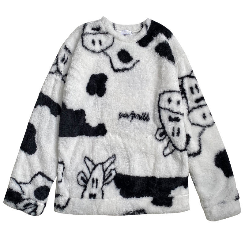 Plush Sweater Men's Loose Couple's Fleece sweater