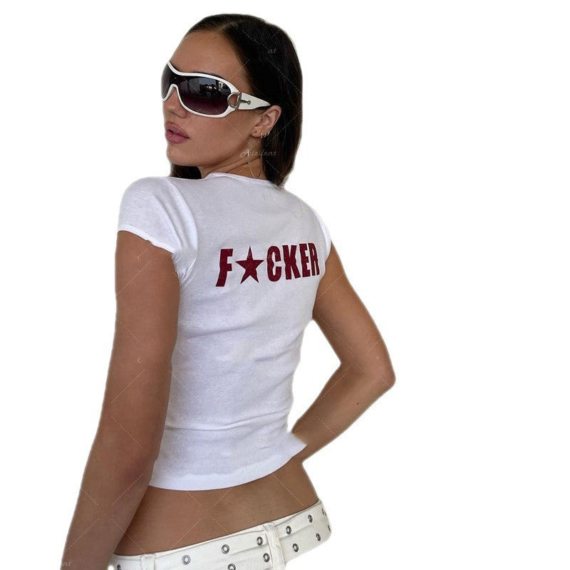 Summer Fashion Naked Short Sleeve Top