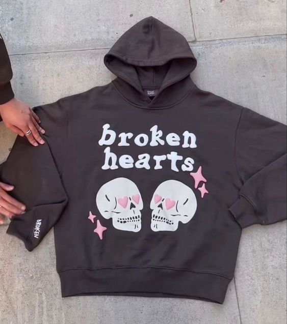 English Trend Foam Printing Hoodie