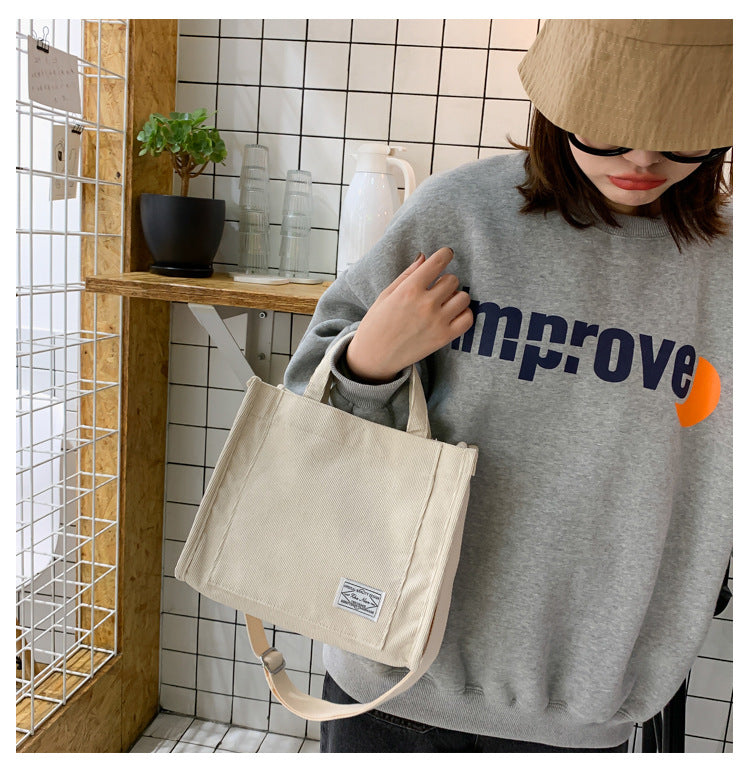 Corduroy small square Bag Fashion Handbag Shoulder Bag