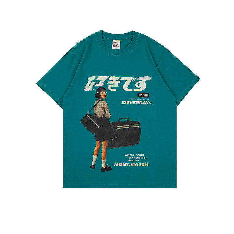 Character Print Casual t-Shirt Short-Sleeved T-Shirt