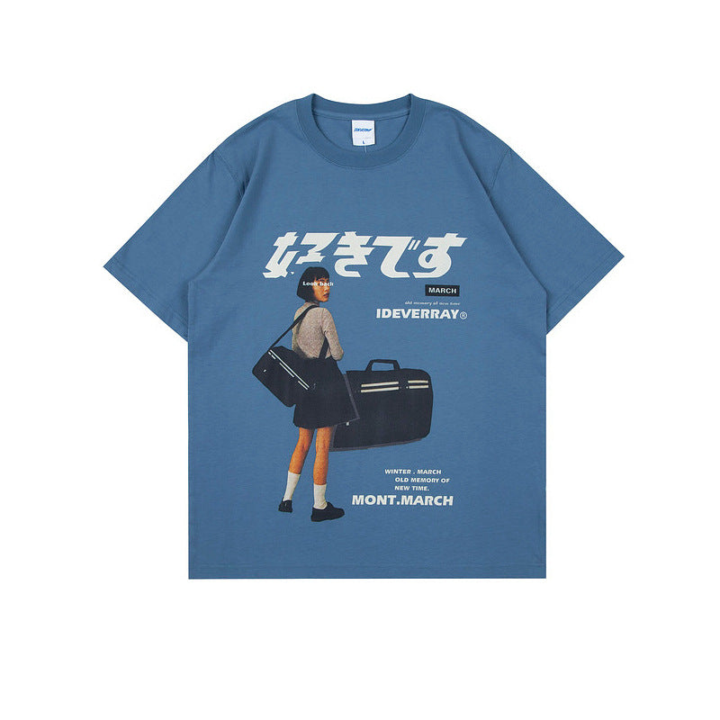 Character Print Casual t-Shirt Short-Sleeved T-Shirt