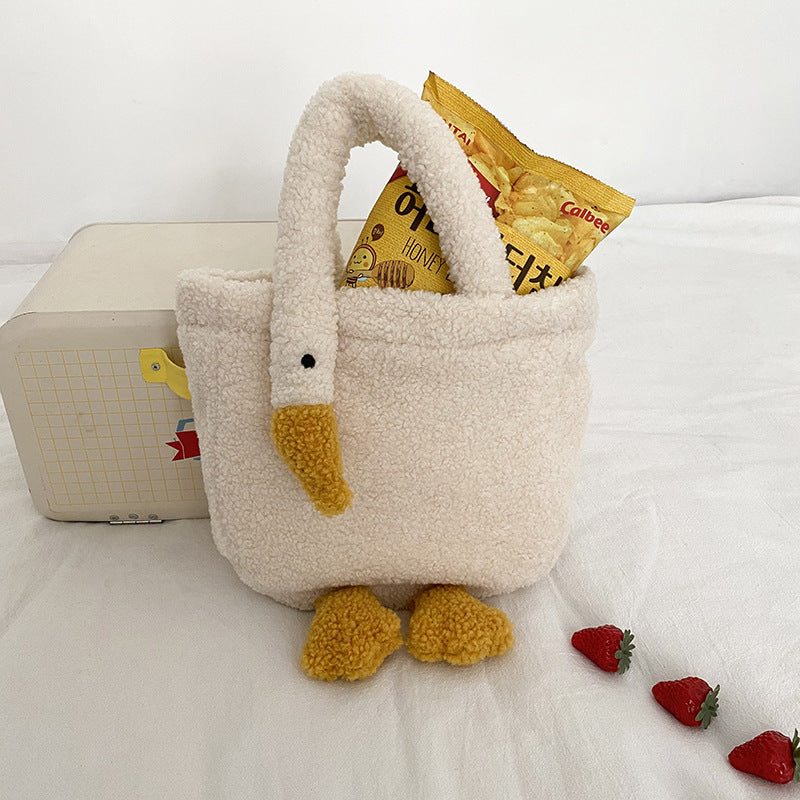 Women's Plush Adjustable Tote Crossbody Bag