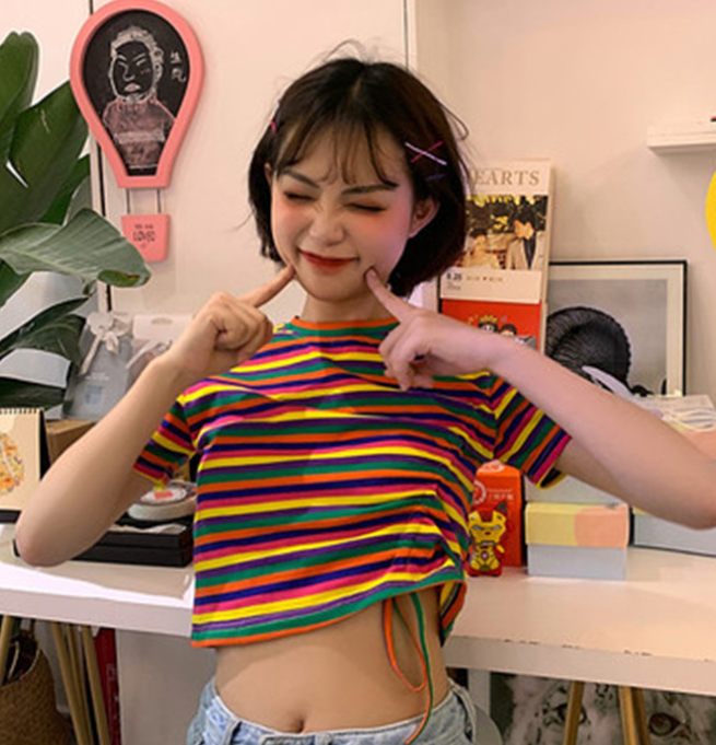 Striped cropped Top