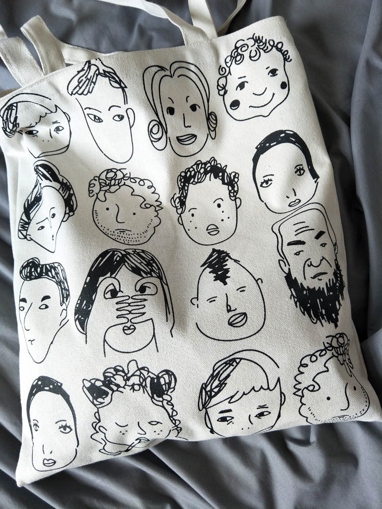 Canvas bag with original illustration