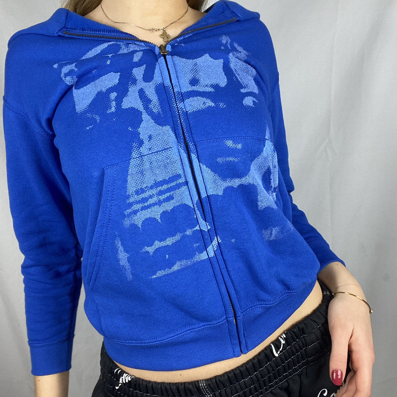 Head Print Cardigan Street Hoodie