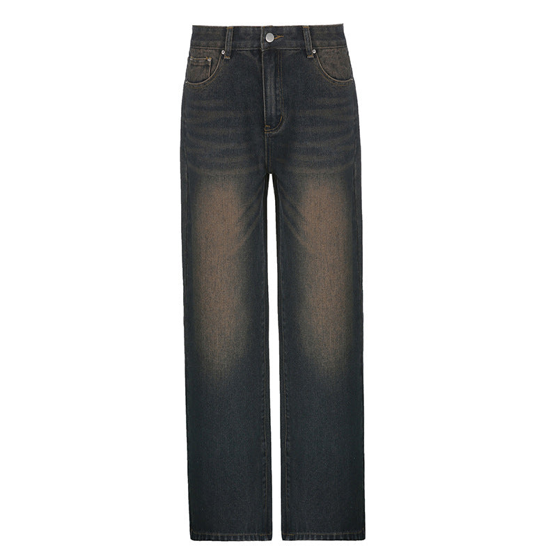 Women's Fashionable Retro Pants  Straight Jeans