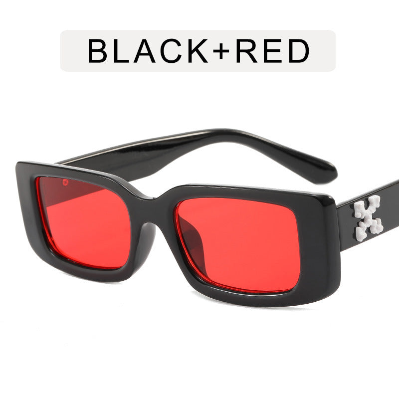 Fashion Small Square Snowflake Decorative Sunglasses