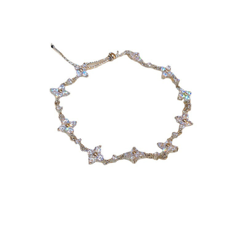Zircon Flower Bracelet Niche Personality Design Temperament Bracelet