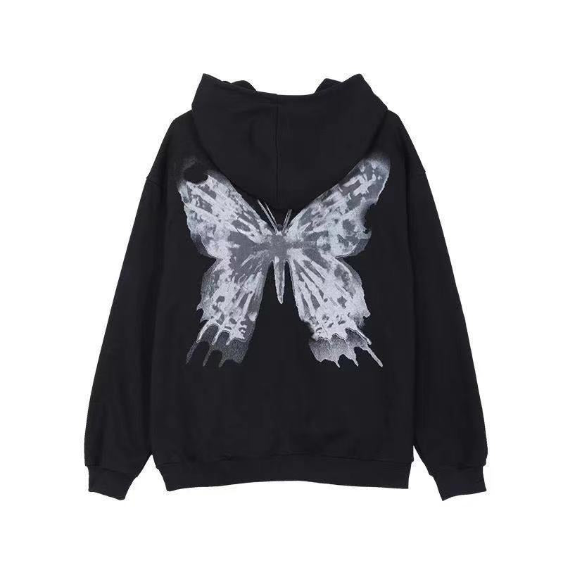 Hoodie Women Loose Street Sports Zipper Hoodie