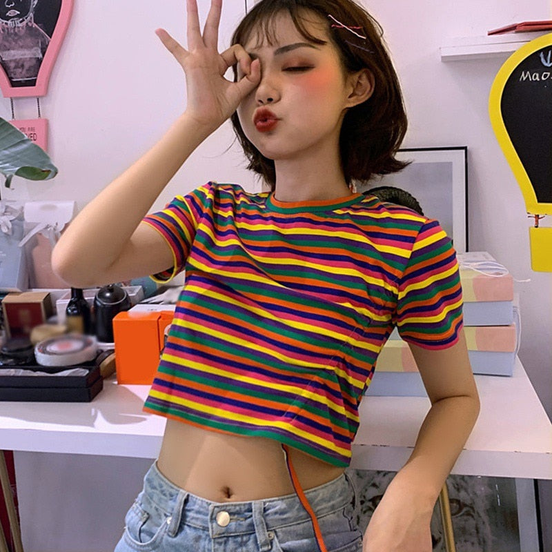 Striped cropped Top