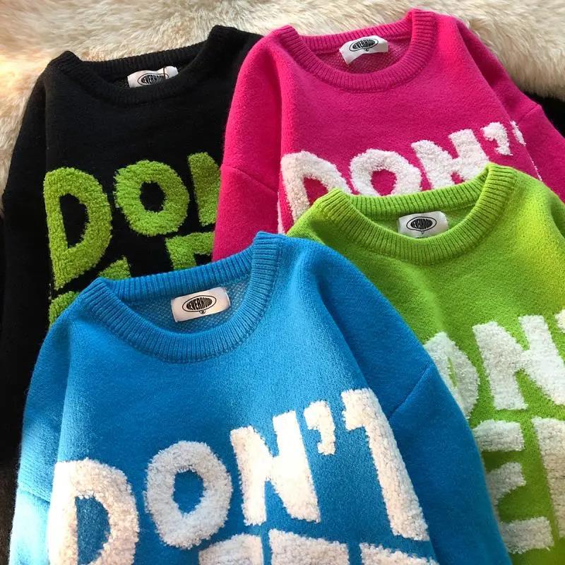 Lazy Style High End Design Korean Style Niche Knitted Sweater