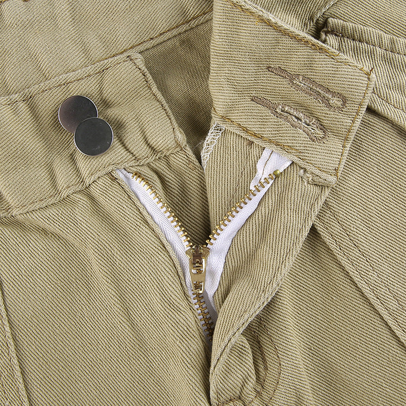 Women's Fashion Pants Street Solid Color Pockets