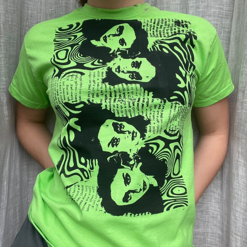 Fashion Ladies T-shirt Print Color Multicolor Head T-shirt