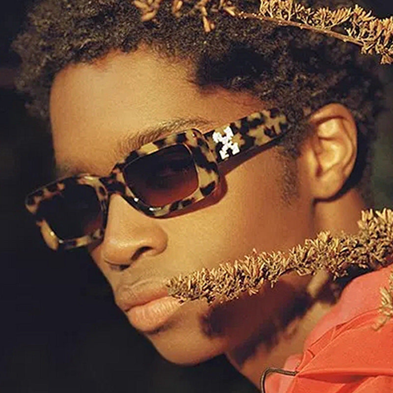 Fashion Small Square Snowflake Decorative Sunglasses