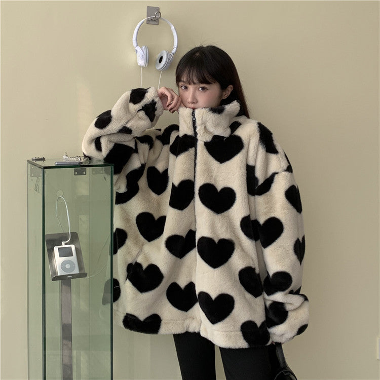 Lamb Wool Coat Love Lamb Wool Cotton Jacket