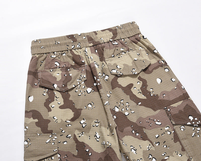 High Street Trendy Brand Desert Camo uflage Loose Men's Trousers pants