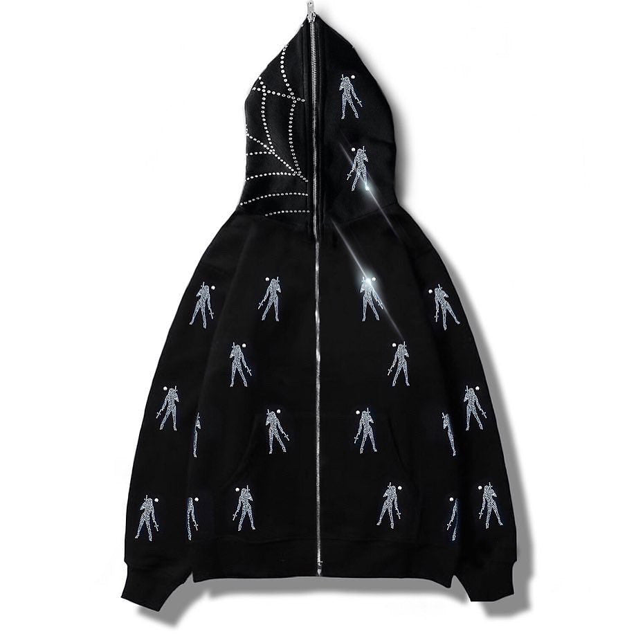 Autumn And Winter Loose Type Y2K Trend Water Drill Hoodie Hoodie