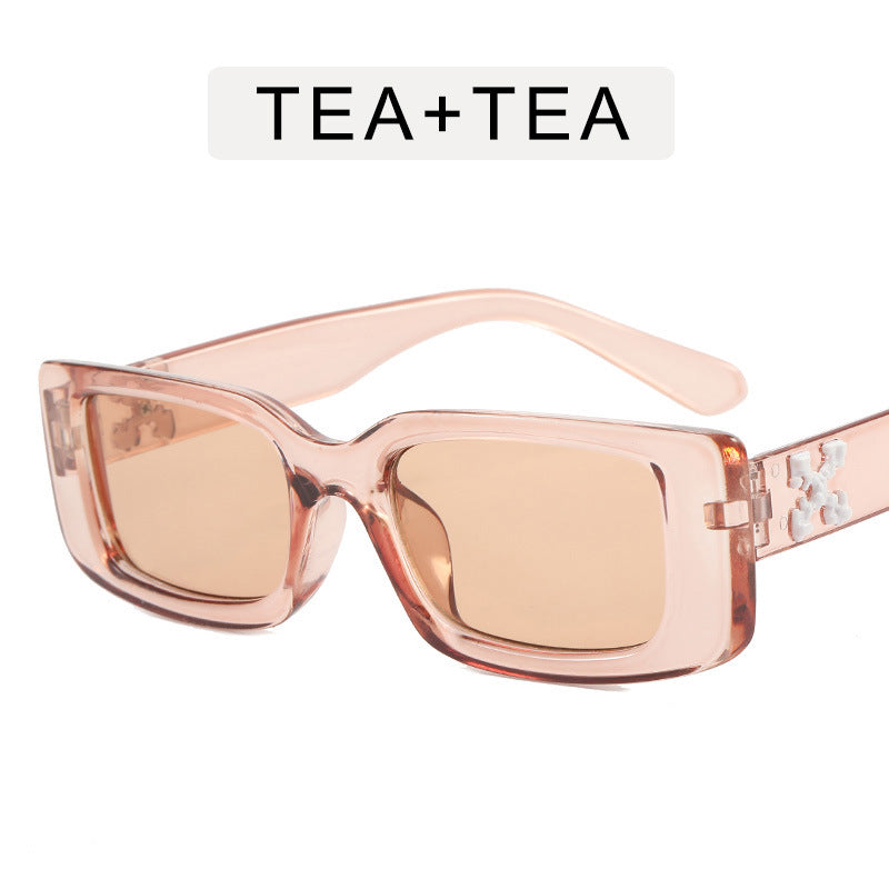 Fashion Small Square Snowflake Decorative Sunglasses