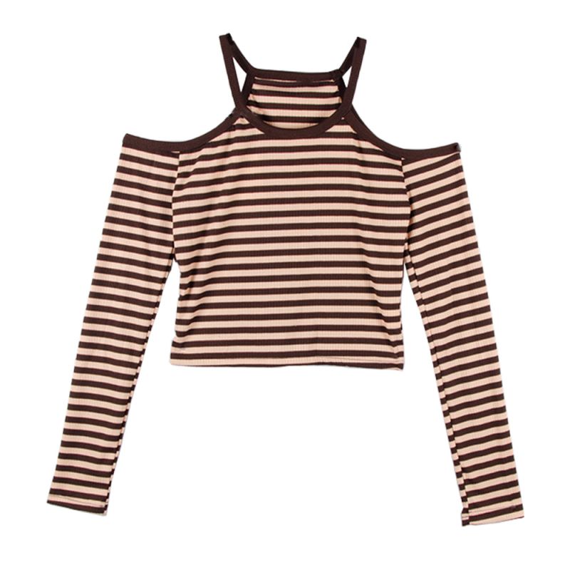 Women's American Striped Top Bottoming