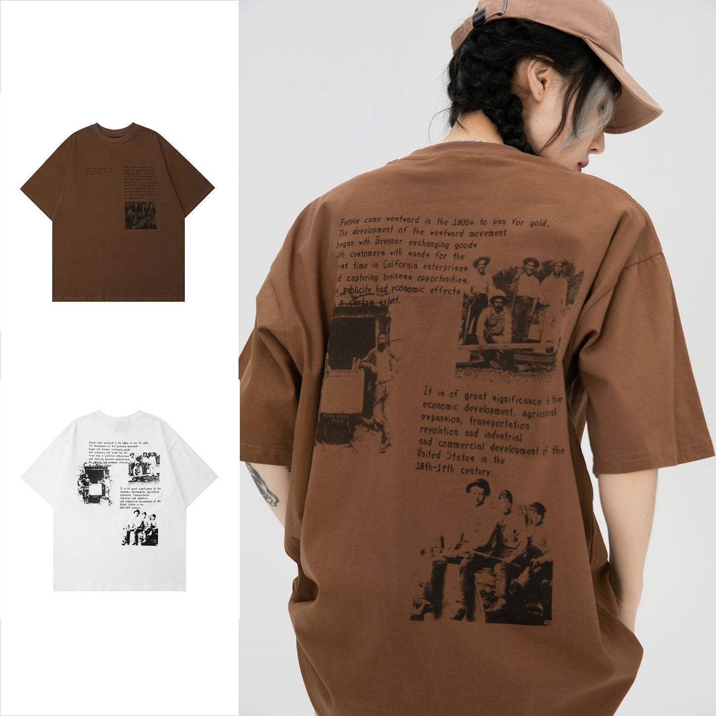 Fashion Personality American t-shirt Trend High Street Men's Clothes