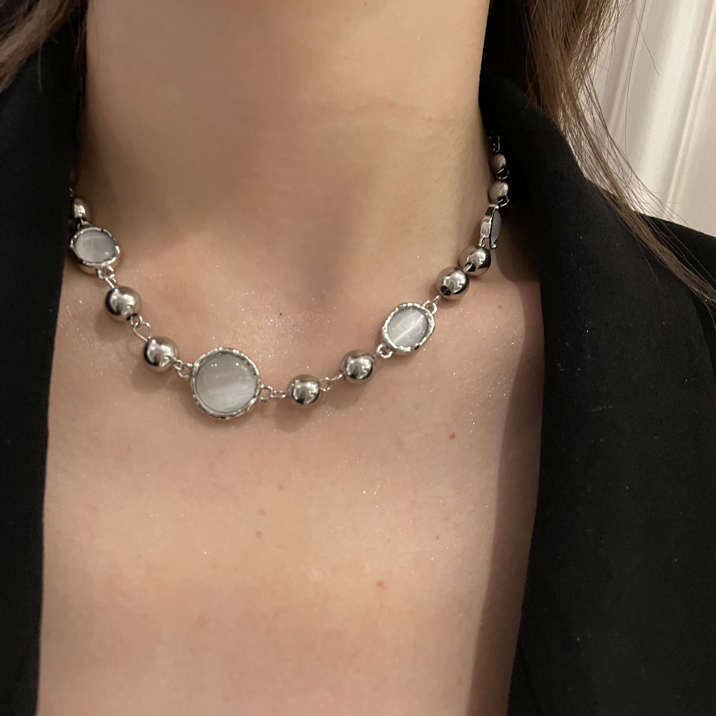 Light Luxury Jewel Ball Necklace With A Small Design Sense