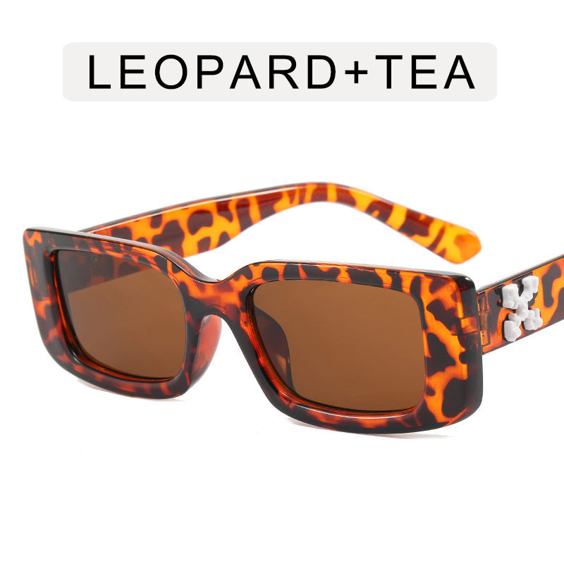 Fashion Small Square Snowflake Decorative Sunglasses