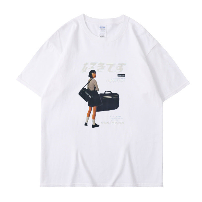 Character Print Casual t-Shirt Short-Sleeved T-Shirt