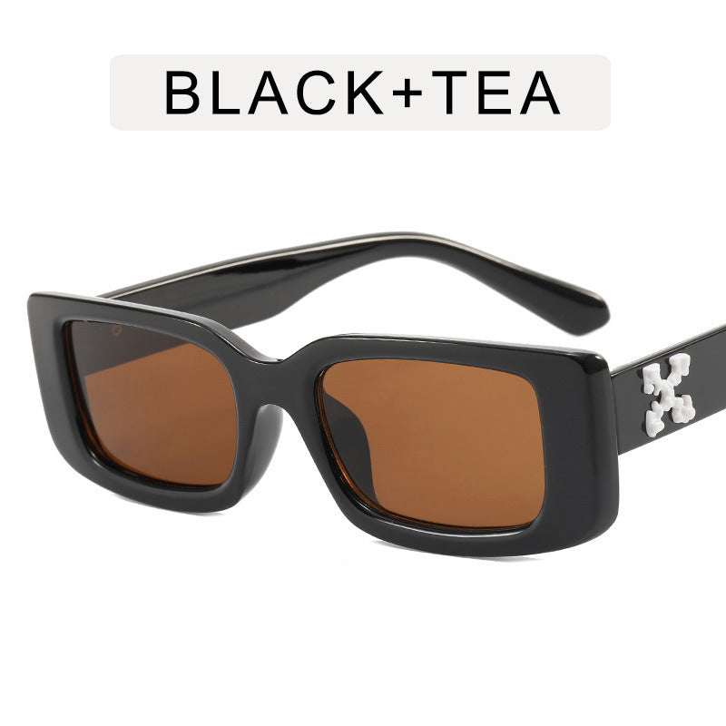 Fashion Small Square Snowflake Decorative Sunglasses