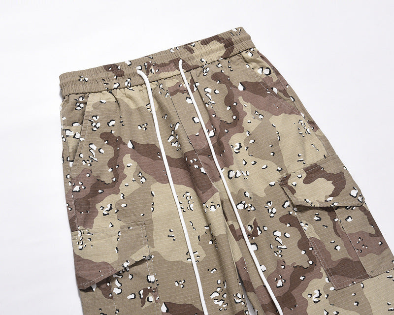 High Street Trendy Brand Desert Camo uflage Loose Men's Trousers pants
