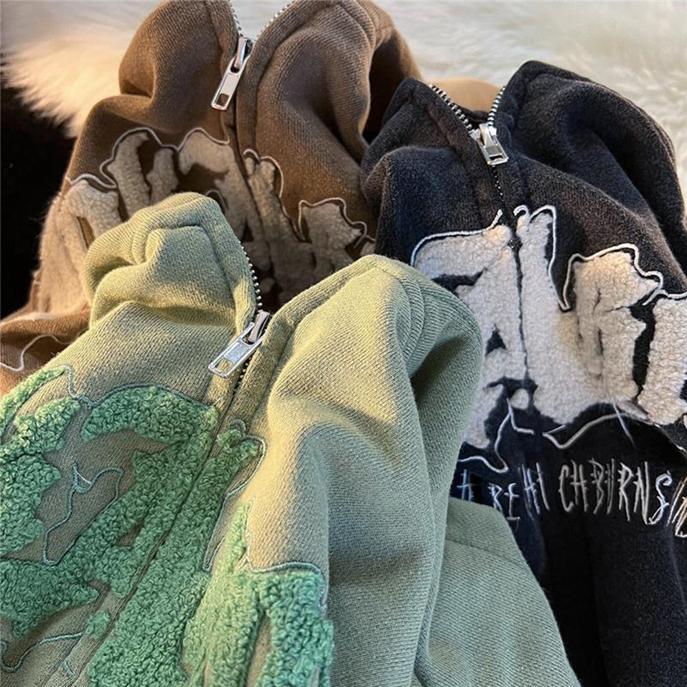 Printed Letter Lovely Devil Hoodie Girl