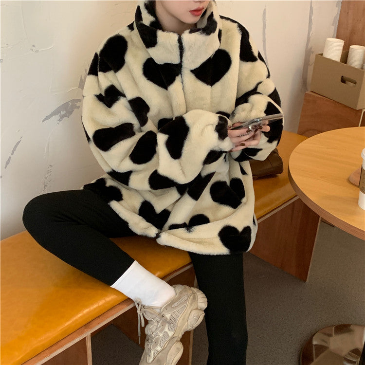 Lamb Wool Coat Love Lamb Wool Cotton Jacket
