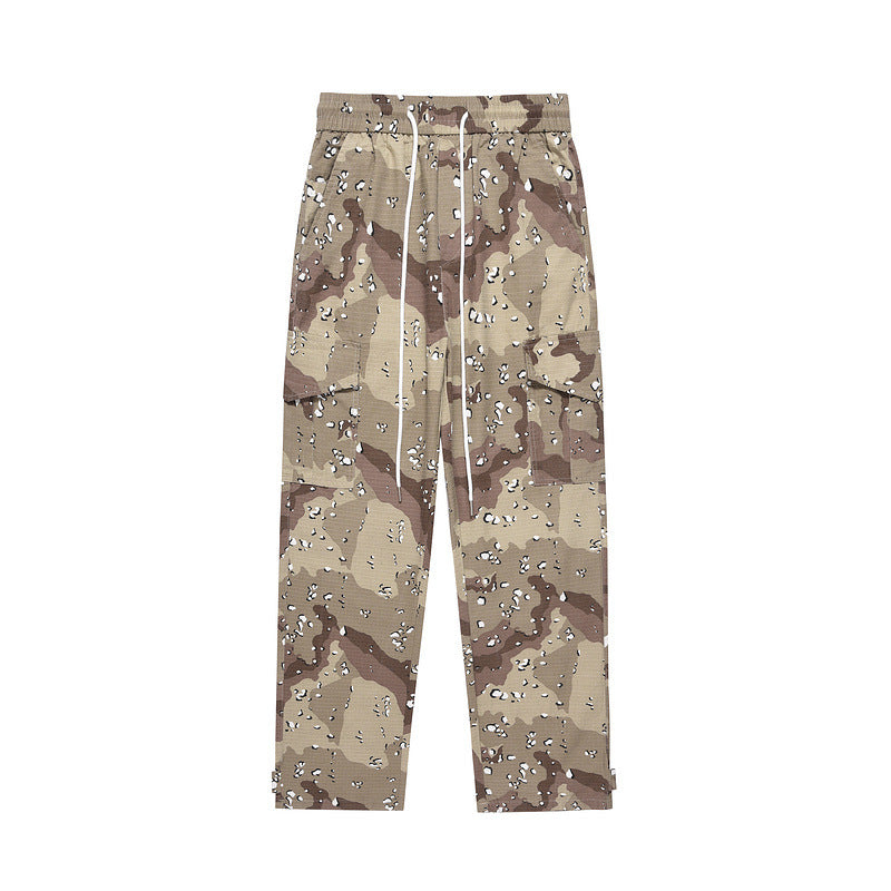 High Street Trendy Brand Desert Camo uflage Loose Men's Trousers pants